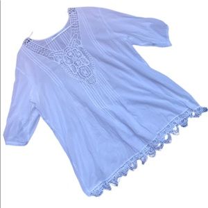 BRYLANE 100% Cotton V Neck Bathing Suit Cover Up